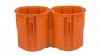 Puszka podtynkowa 60 mm supergłęboka 80 mm łączona za pomocą łącznika ZV60GFw pomarańczowa 33335008